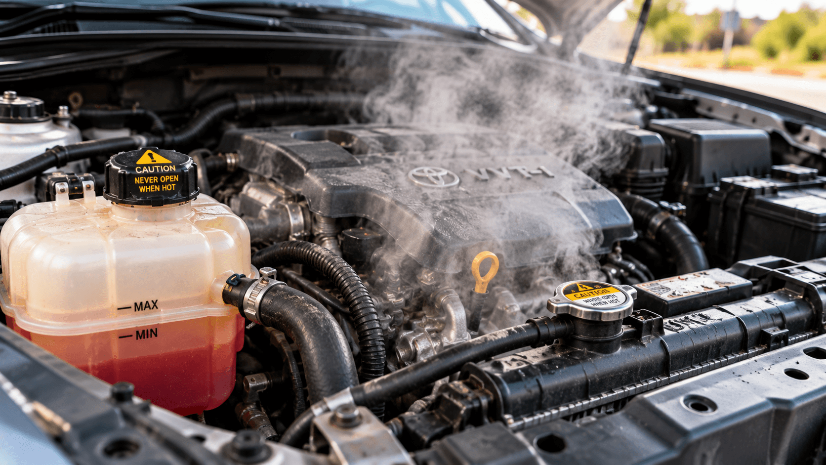 Car overheating warning