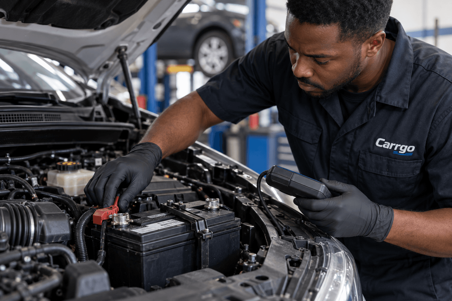 Car starting system and vehicle battery diagnosis