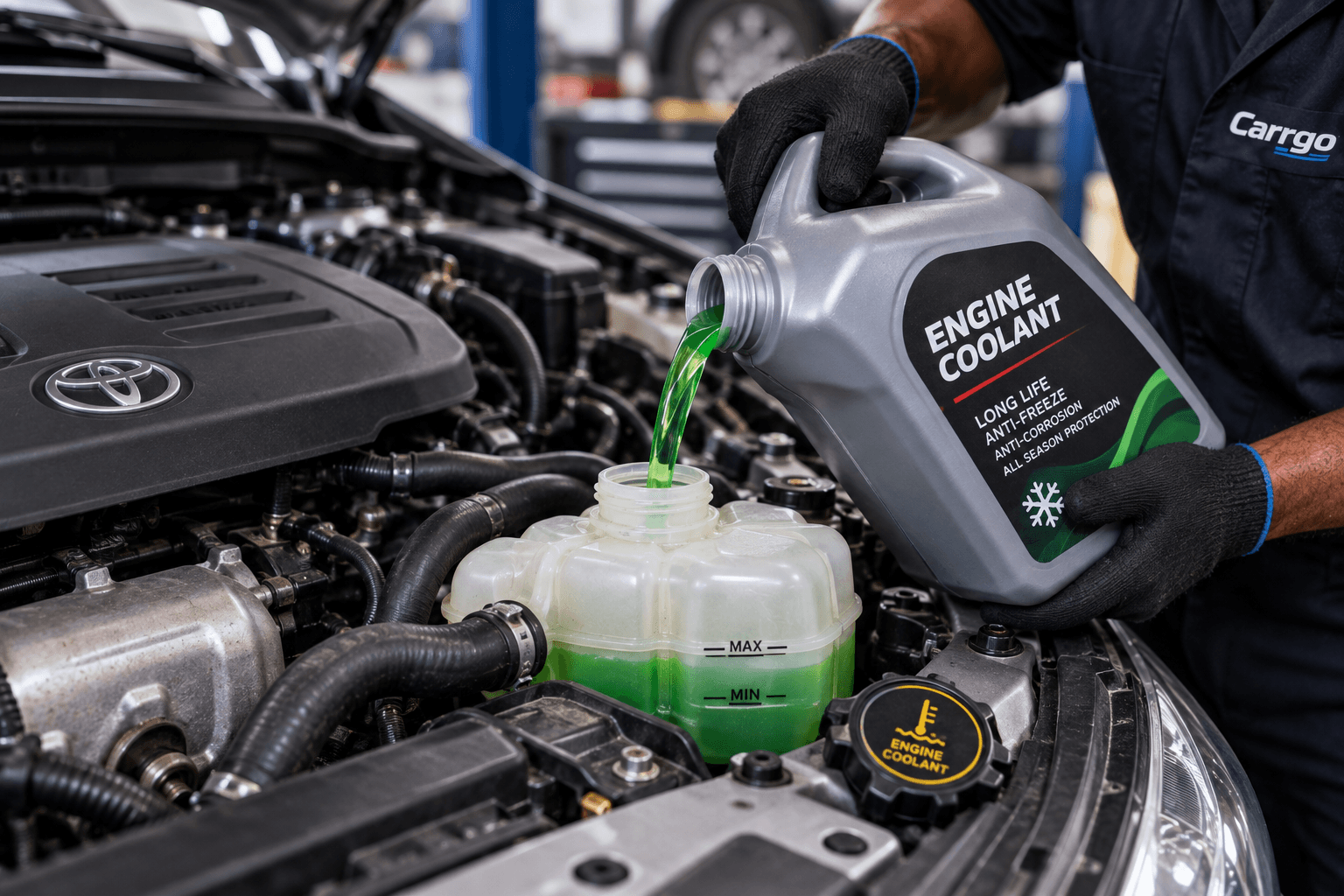 Automotive engine coolant and vehicle cooling system